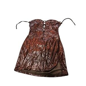 NWT FASHIONNOVA Women's Brown Color Short Tank Dress Size Large, New